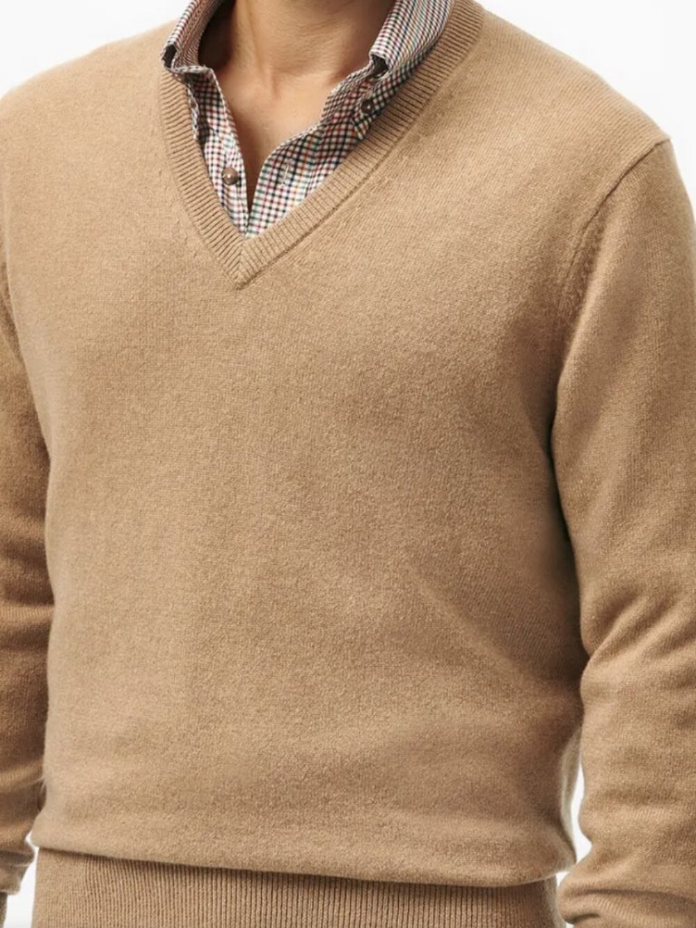 State Cashmere Men's Basic V-Neck Cashmere Sweater